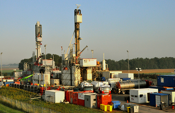 Oil drilling Schoonebeek Field, The Netherlands